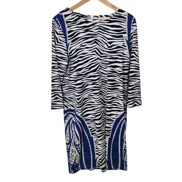 Michael Michael Kors‎ Zebra & Paisley Print Dress L Polyester/Elastane - Picture 9 of 9